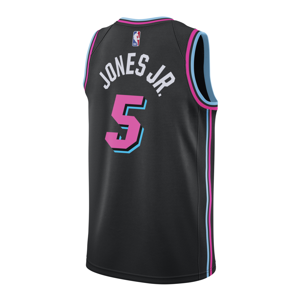 Derrick Jones Nike Miami Heat Nights Swingman Jersey Black gossmidtown