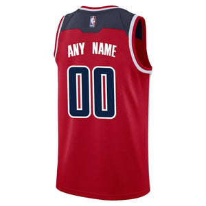 Men's Fanatics Branded Red Washington Wizards Fast Break Custom Replica Jersey  Icon Edition Red