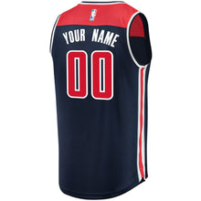 Load image into Gallery viewer, Men&#39;s Fanatics Branded Navy Washington Wizards Fast Break Custom Replica Jersey  Statement Edition Navy