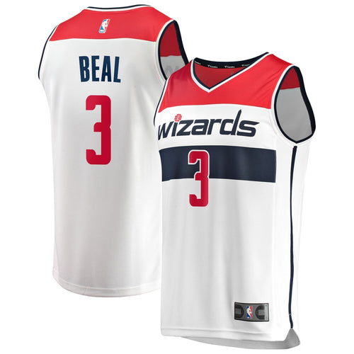 Men's Fanatics Branded Bradley Beal White Washington Wizards Fast Break Replica Jersey  Association Edition  White