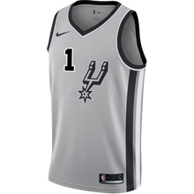 Load image into Gallery viewer, Walker San Antonio Spurs Men's Nike  Statement Edition Swingman Personalized Jersey   Grey