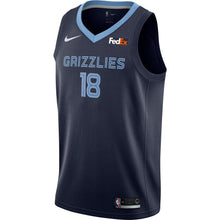 Load image into Gallery viewer, Men's Nike Markel Crawford Memphis Grizzlies Swingman Sponsor Patch Jersey – Icon Edition  Navy
