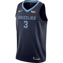 Load image into Gallery viewer, Men's Nike Jevon Carter Navy Memphis Grizzlies Swingman Sponsor Patch Jersey – Icon Edition  Navy