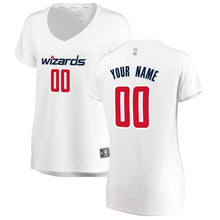 Load image into Gallery viewer, Women's Fanatics Branded White Washington Wizards Fast Break Custom Replica Jersey  Association Edition  White