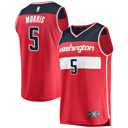 Men's Fanatics Branded Markieff Morris Red Washington Wizards Fast Break Replica Team Color Player Jersey  Icon EditionRed