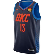 Load image into Gallery viewer, Oklahoma City Thunder Nike George Statement Swingman Jersey  Navy