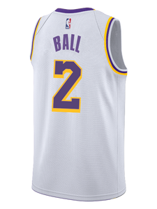Los Angeles Lakers Lonzo Ball  Association Edition Swingman Jersey  White