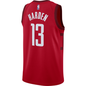 James Harden Men's Houston Rockets Earned Edition Swingman Jersey  Red
