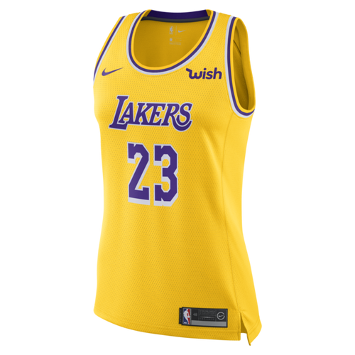 Los Angeles Lakers Women's LeBron James  Icon Edition Swingman Jersey  Gold