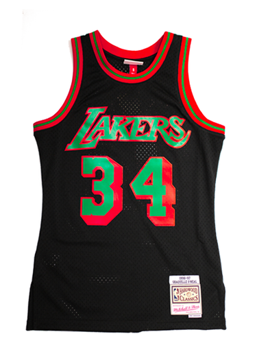 Los Angeles Lakers Shaquille Oneal Christmas Swingman Jersey  Black