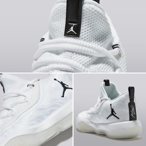 Jordan Super Fly 2017 Low Basketball Shoe - White/white-black - Mens