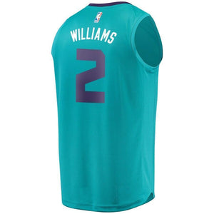 Men's Fanatics Branded Marvin Williams Teal Charlotte Hornets Fast Break Replica Player Jersey  Icon Edition  Aqua