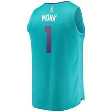 Load image into Gallery viewer, Men&#39;s Fanatics Branded Malik Monk Teal Charlotte Hornets Fast Break Replica Jersey  Icon Edition  Aqua