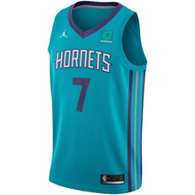 Load image into Gallery viewer, Men's Jordan Brand Dwayne Bacon Teal Charlotte Hornets Swingman Sponsor Patch Jersey – Icon Edition  Aqua