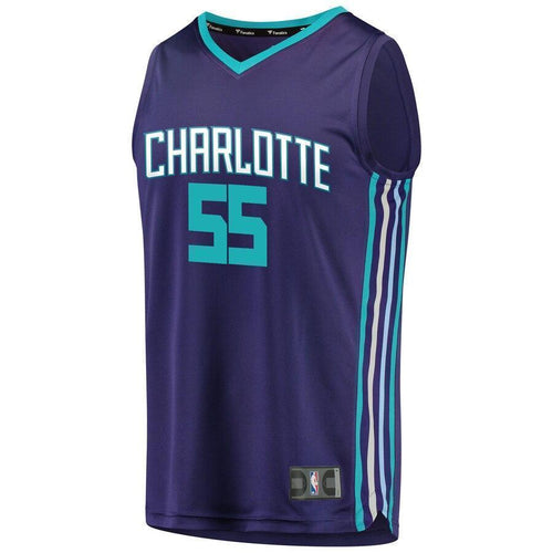 Men's Fanatics Branded J.P. Macura Purple Charlotte Hornets Fast Break Replica Player Jersey  Statement Edition  Purple