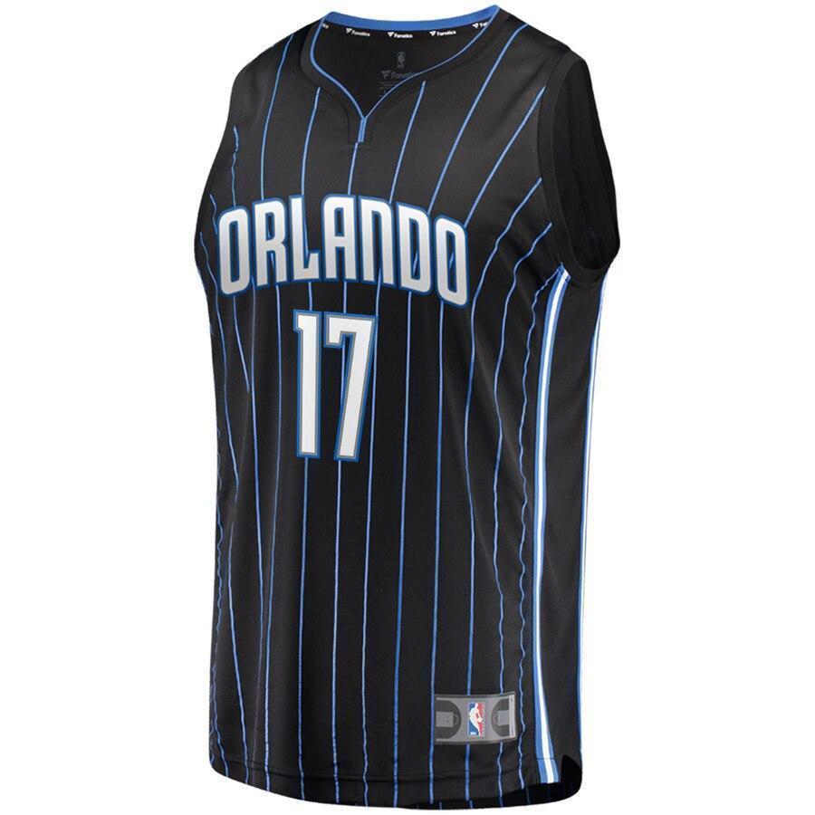 Men's Fanatics Branded Jonathon Simmons Black Orlando Magic Fast Break Replica Player Jersey  Statement Edition  Black