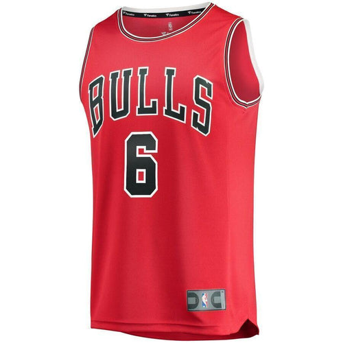 Men's Fanatics Branded Cristiano Felicio Red Chicago Bulls Fast Break Road Replica Player Jersey  Icon Edition  Red