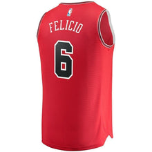 Load image into Gallery viewer, Men&#39;s Fanatics Branded Cristiano Felicio Red Chicago Bulls Fast Break Road Replica Player Jersey  Icon Edition  Red