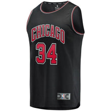 Load image into Gallery viewer, Youth Fanatics Branded Wendell Carter Jr. Black Chicago Bulls Fast Break Jersey  Statement Edition  Black