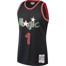 Load image into Gallery viewer, Men's Mitchell &amp; Ness Penny Hardaway Black Orlando Magic Hardwood Classics Christmas Swingan Collection Jersey  Black