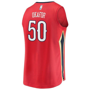 Men's Fanatics Branded Emeka Okafor Red New Orleans Pelicans Fast Break Replica Player Jersey  Statement Edition  Red