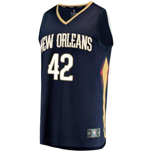 Men's Fanatics Branded Alexis Ajinca Navy New Orleans Pelicans Fast Break Replica Player Jersey  Icon Edition  Navy