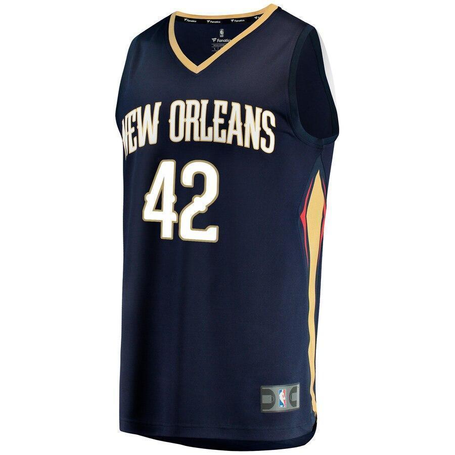 Men's Fanatics Branded Alexis Ajinca Navy New Orleans Pelicans Fast Break Replica Player Jersey  Icon Edition  Navy