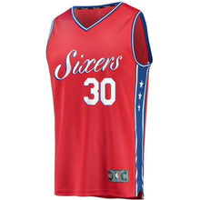Load image into Gallery viewer, Men&#39;s Fanatics Branded Furkan Korkmaz Red Philadelphia 7ers Fast Break Replica Player Jersey  Statement Edition  Red