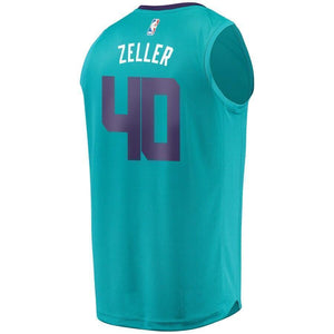 Men's Fanatics Branded Cody Zeller Teal Charlotte Hornets Fast Break Replica Player Jersey  Icon Edition  Aqua