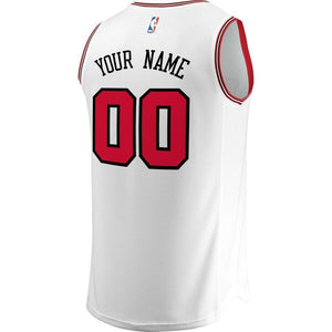Men's Fanatics Branded White Chicago Bulls Fast Break Custom Replica Jersey  Association Edition  White