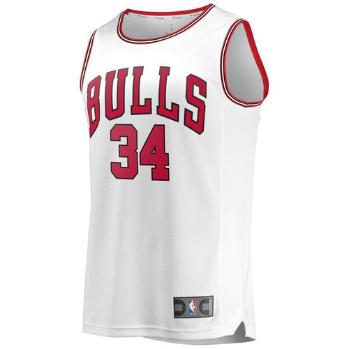 Men's Fanatics Branded Wendell Carter Jr. White Chicago Bulls Fast Break Replica Jersey – Association Edition  White